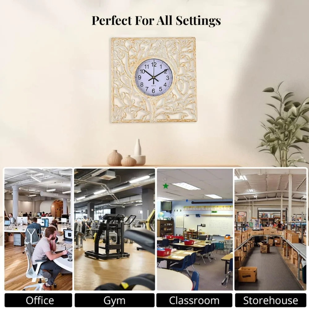 Vintage Beige Tree Wall Clock - NWOB - Picture 4 of 6